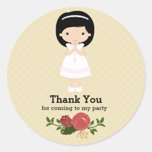 First Holy Communion * choose background colour Classic Round Sticker