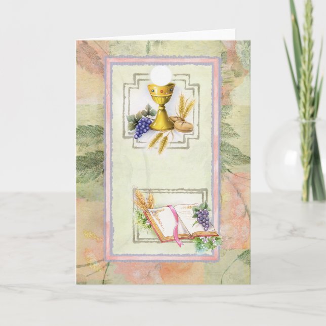 First Holy Communion, confirmation Card (Front)