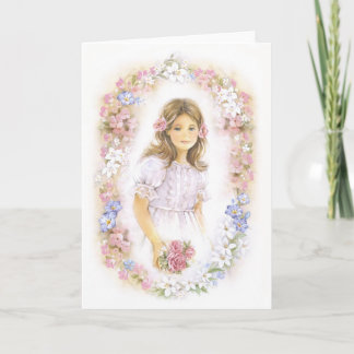 First Holy Communion, confirmation  girl Card