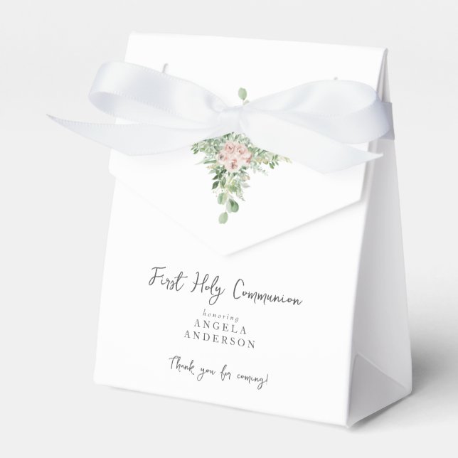 First Holy Communion Cross Thank You Favour Box (Front Side)