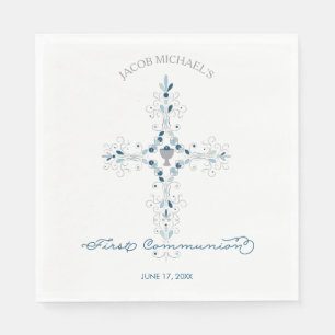 First Holy Communion Custom Paper Napkins - Boy