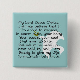 First Holy Communion Day Gifts 15 Cm Square Badge