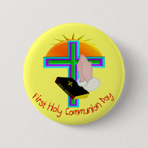 First Holy Communion Day Gifts 6 Cm Round Badge