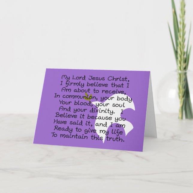 First Holy Communion Day Gifts Card (Front)