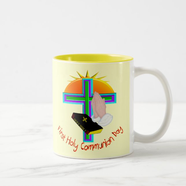 First Holy Communion Day Gifts Two-Tone Coffee Mug (Right)