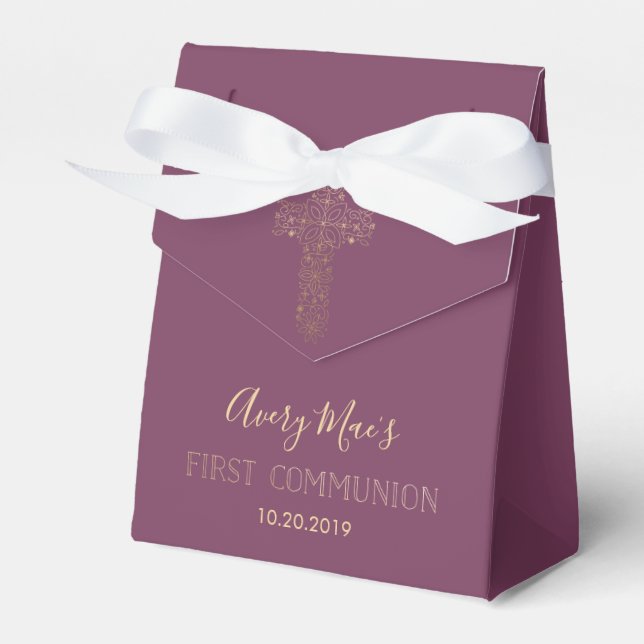 First Holy Communion Favour Box, Girl's Favour Box (Front Side)