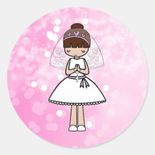 First Holy Communion Girl party stickers