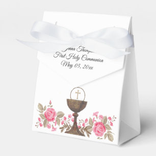 First Holy Communion Girls Traditional Roses Favour Box