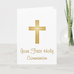 First Holy Communion/Gold Cross Card
