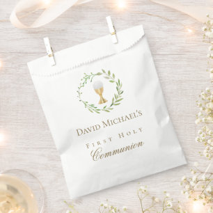 First Holy Communion green wreath Favour Bag
