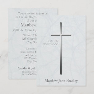 First Holy Communion in Blue Invitation