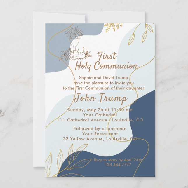 First Holy Communion Invitation (Front)