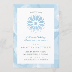 First Holy Communion Invitation, Boys Invite