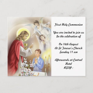 First Holy Communion Invitation for boys