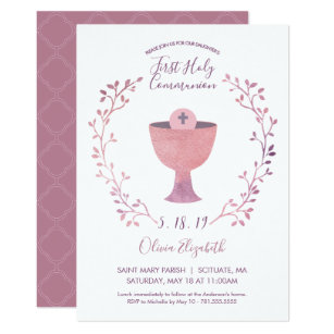 First Holy Communion Invitation - Girl Invite