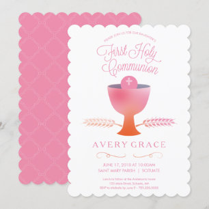 First Holy Communion Invitation - Girl's Invite