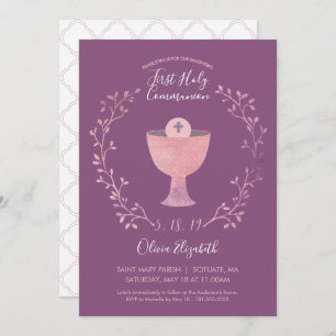 First Holy Communion Invitation - Girl's Invite