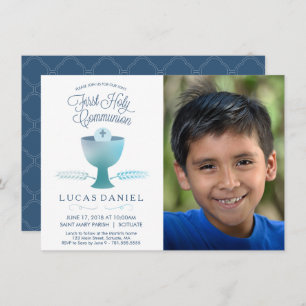 First Holy Communion Invitation - Picture, Boy