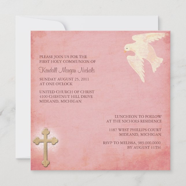 First Holy Communion Invitations (Front)
