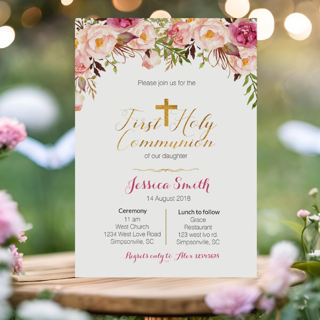 First Holy Communion Invitations Girl (Creator Uploaded)