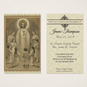 FIRST HOLY COMMUNION JESUS CHILDREN HOLY CARD