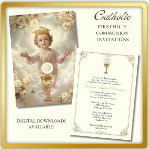 First Holy Communion Jesus Eucharist  Invitation