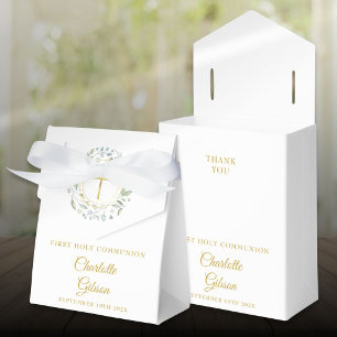 First Holy Communion Laurel Greenery Garland Favour Box