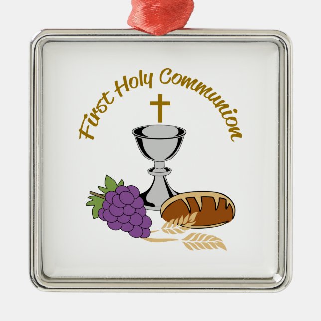 FIRST HOLY COMMUNION METAL TREE DECORATION (Front)