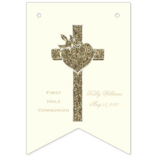 First Holy Communion or your Religious Event Cross Bunting