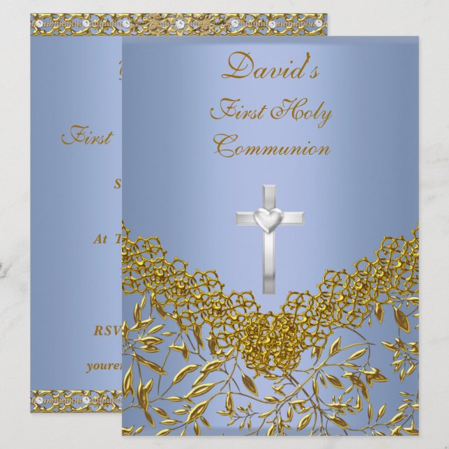 First Holy Communion Party Invitation (Front/Back)