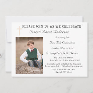 First Holy Communion Photo Invitation