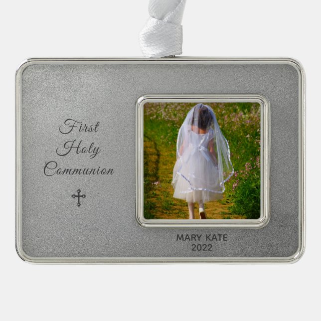 First Holy Communion Photo Ornament (Front)