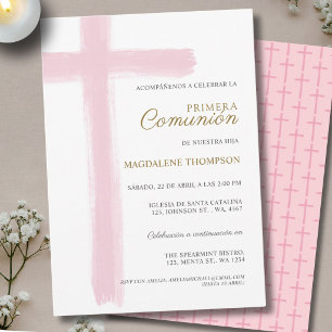 First Holy Communion Primera Comunion Spanish Girl Invitation