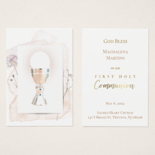 First Holy Communion remembrance card