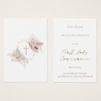 First Holy Communion remembrance card