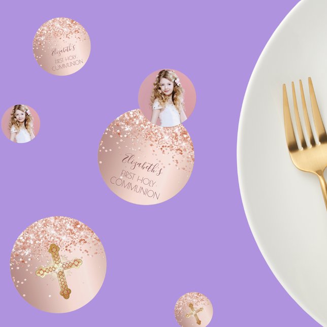 First holy communion rose gold photo  confetti (Creator Uploaded)