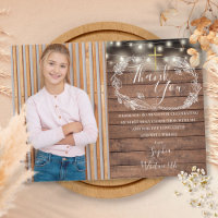 First Holy Communion Rustic String Lights Photo
