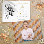 First Holy Communion Save the Date Calendar Photo Announcement Postcard<br><div class="desc">This pretty first holy communion save the date card features a calendar and pretty gold love heart highlighting your special date. The reverse features your special photo. Designed by Thisisnotme©</div>