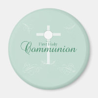 First Holy Communion, Script in Soft Green