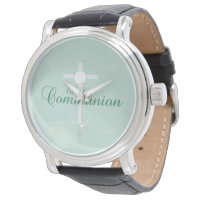 First Holy Communion, Script in Soft Green