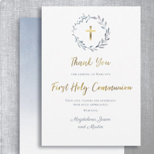 First Holy Communion thank you Card