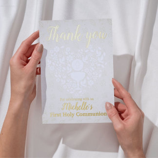First Holy Communion Thank You Card