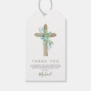First Holy Communion Thank You Eucalyptus Green Gift Tags