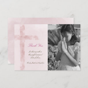 First Holy Communion thank you watercolor Invitation