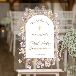 First Holy Communion welcome Acrylic Sign