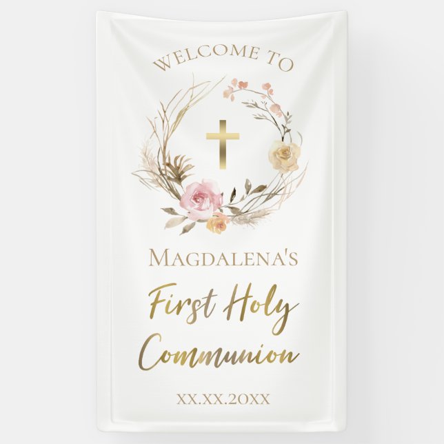 First Holy Communion welcome  Banner (Vertical)