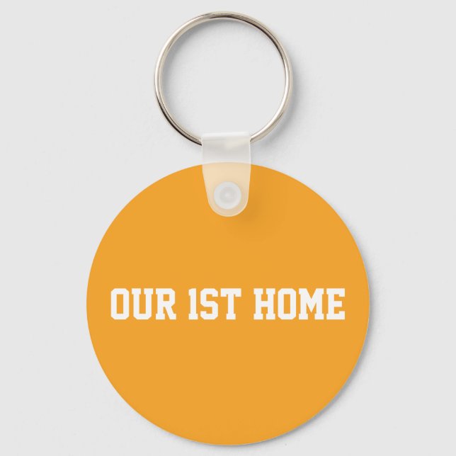 First home gingham pattern key ring (Back)