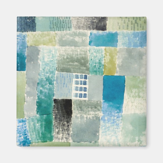 First house in a settlement painting by Paul Klee Magnet (Front)