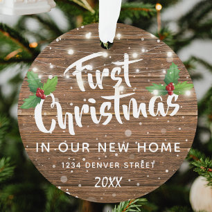First House   New Home Christmas Tree Ornament
