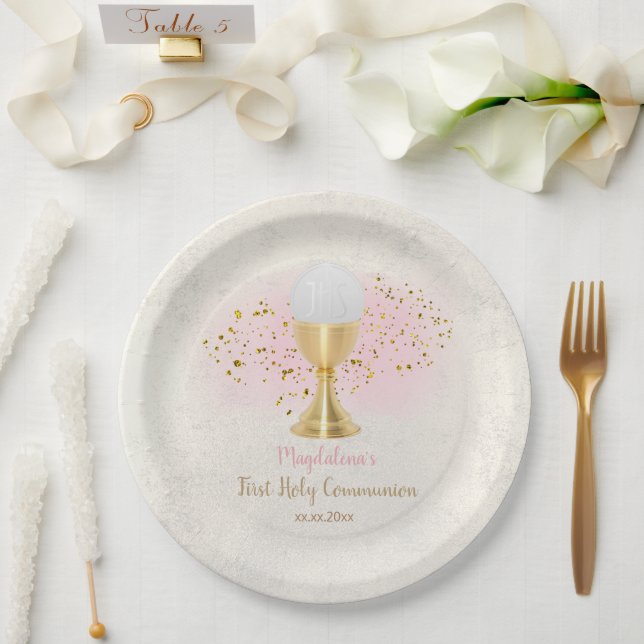 First Hoy Communion  Paper Plate (Wedding)